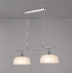 Luminosity Designs - Polished Nickel Sledmere 2 Light Bar (Converts to Semi Flush) 2x E27 - Luminosity Designs Ltd