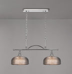 Luminosity Designs - Polished Nickel Sledmere 2 Light Bar (Converts to Semi Flush) 2x E27 - Luminosity Designs Ltd