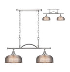 Luminosity Designs - Polished Nickel Sledmere 2 Light Bar (Converts to Semi Flush) 2x E27 - Luminosity Designs Ltd