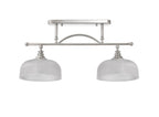 Luminosity Designs - Polished Nickel Sledmere 2 Light Bar (Converts to Semi Flush) 2x E27 - Luminosity Designs Ltd