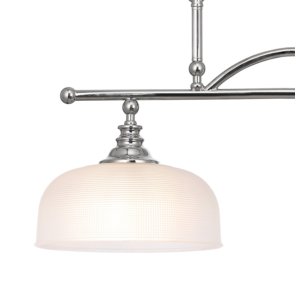 Luminosity Designs - Polished Nickel Sledmere 2 Light Bar (Converts to Semi Flush) 2x E27 - Luminosity Designs Ltd