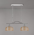 Luminosity Designs - Polished Nickel Sledmere 2 Light Bar (Converts to Semi Flush) 2x E27 - Luminosity Designs Ltd