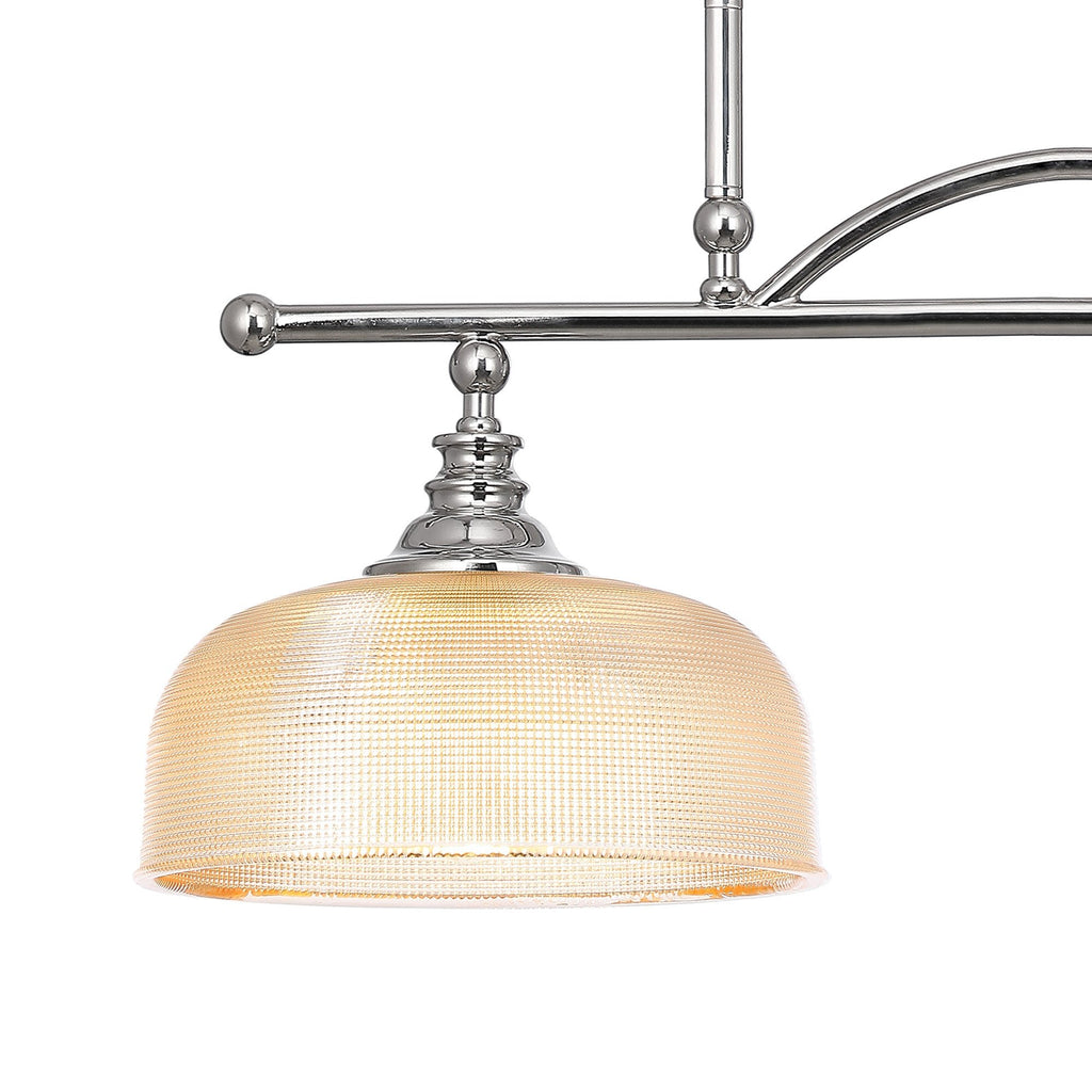 Luminosity Designs - Polished Nickel Sledmere 2 Light Bar (Converts to Semi Flush) 2x E27 - Luminosity Designs Ltd