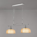 Luminosity Designs - Polished Nickel Sledmere 2 Light Bar (Converts to Semi Flush) 2x E27 - Luminosity Designs Ltd