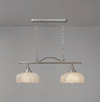 Luminosity Designs - Polished Nickel Sledmere 2 Light Bar (Converts to Semi Flush) 2x E27 - Luminosity Designs Ltd
