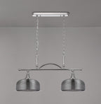 Luminosity Designs - Polished Nickel Sledmere 2 Light Bar (Converts to Semi Flush) 2x E27 - Luminosity Designs Ltd