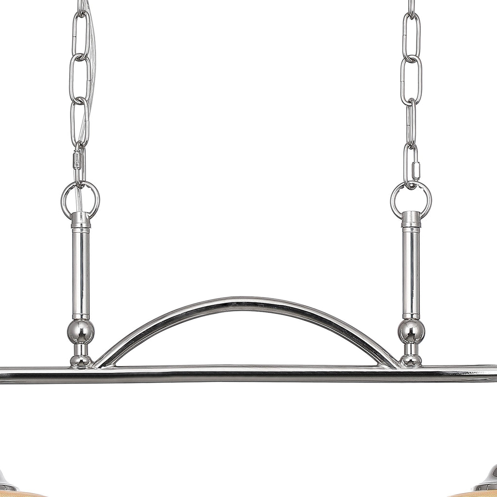 Luminosity Designs - Polished Nickel Sledmere 2 Light Bar (Converts to Semi Flush) 2x E27 - Luminosity Designs Ltd