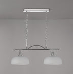 Luminosity Designs - Polished Nickel Sledmere 2 Light Bar (Converts to Semi Flush) 2x E27 - Luminosity Designs Ltd
