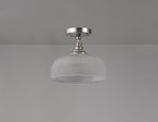 Luminosity Designs - Polished Nickel Sledmere 27cm Flush/Single Pendant, 1 Light Adjustable to Semi Flush, E27 - Luminosity Designs Ltd