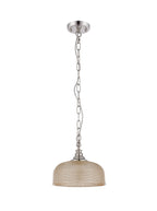 Luminosity Designs - Polished Nickel Sledmere 27cm Flush/Single Pendant, 1 Light Adjustable to Semi Flush, E27 - Luminosity Designs Ltd