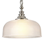 Luminosity Designs - Polished Nickel Sledmere 27cm Flush/Single Pendant, 1 Light Adjustable to Semi Flush, E27 - Luminosity Designs Ltd