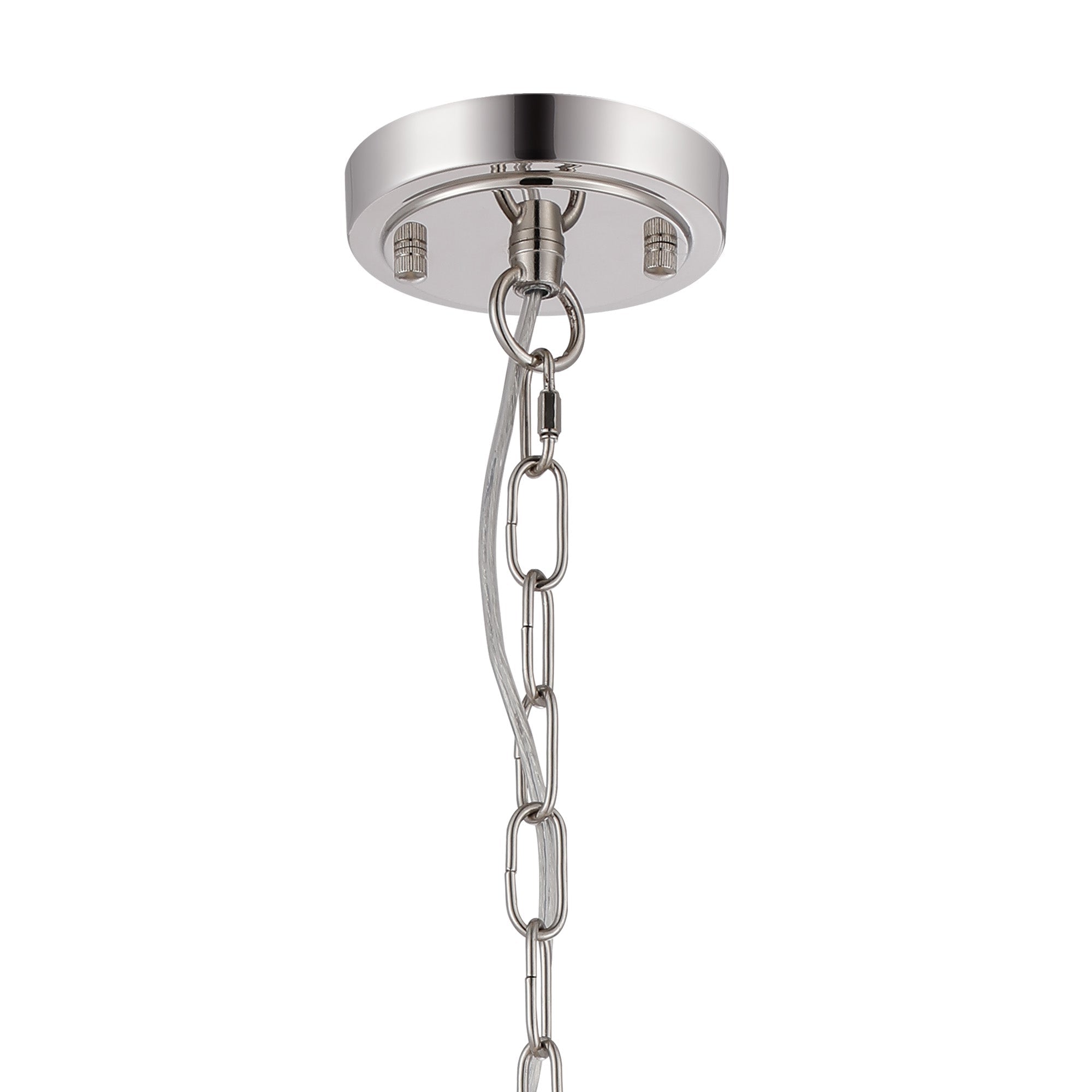 Luminosity Designs - Polished Nickel Sledmere 27cm Flush/Single Pendant, 1 Light Adjustable to Semi Flush, E27 - Luminosity Designs Ltd