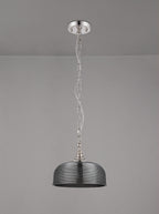 Luminosity Designs - Polished Nickel Sledmere 27cm Flush/Single Pendant, 1 Light Adjustable to Semi Flush, E27 - Luminosity Designs Ltd