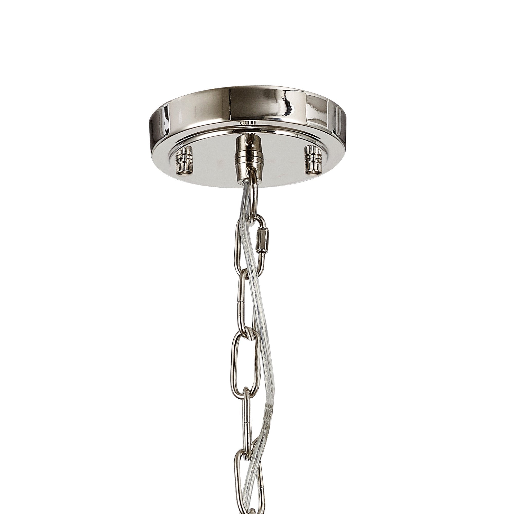 Luminosity Designs - Polished Nickel Sledmere 27cm Flush/Single Pendant, 1 Light Adjustable to Semi Flush, E27 - Luminosity Designs Ltd