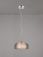 Luminosity Designs - Polished Nickel Sledmere 27cm Flush/Single Pendant, 1 Light Adjustable to Semi Flush, E27 - Luminosity Designs Ltd