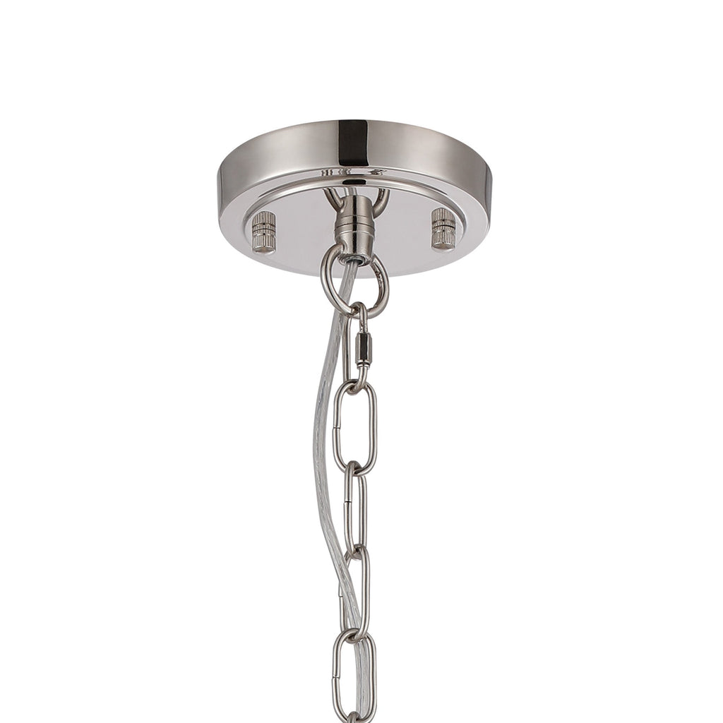 Luminosity Designs - Polished Nickel Sledmere 27cm Flush/Single Pendant, 1 Light Adjustable to Semi Flush, E27 - Luminosity Designs Ltd