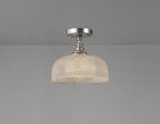 Luminosity Designs - Polished Nickel Sledmere 27cm Flush/Single Pendant, 1 Light Adjustable to Semi Flush, E27 - Luminosity Designs Ltd