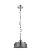 Luminosity Designs - Polished Nickel Sledmere 27cm Flush/Single Pendant, 1 Light Adjustable to Semi Flush, E27 - Luminosity Designs Ltd