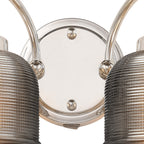 Luminosity Designs - Polished Nickel Sledmere Double Wall Light, Switched, 2 x E27, Glass Shade - Luminosity Designs Ltd