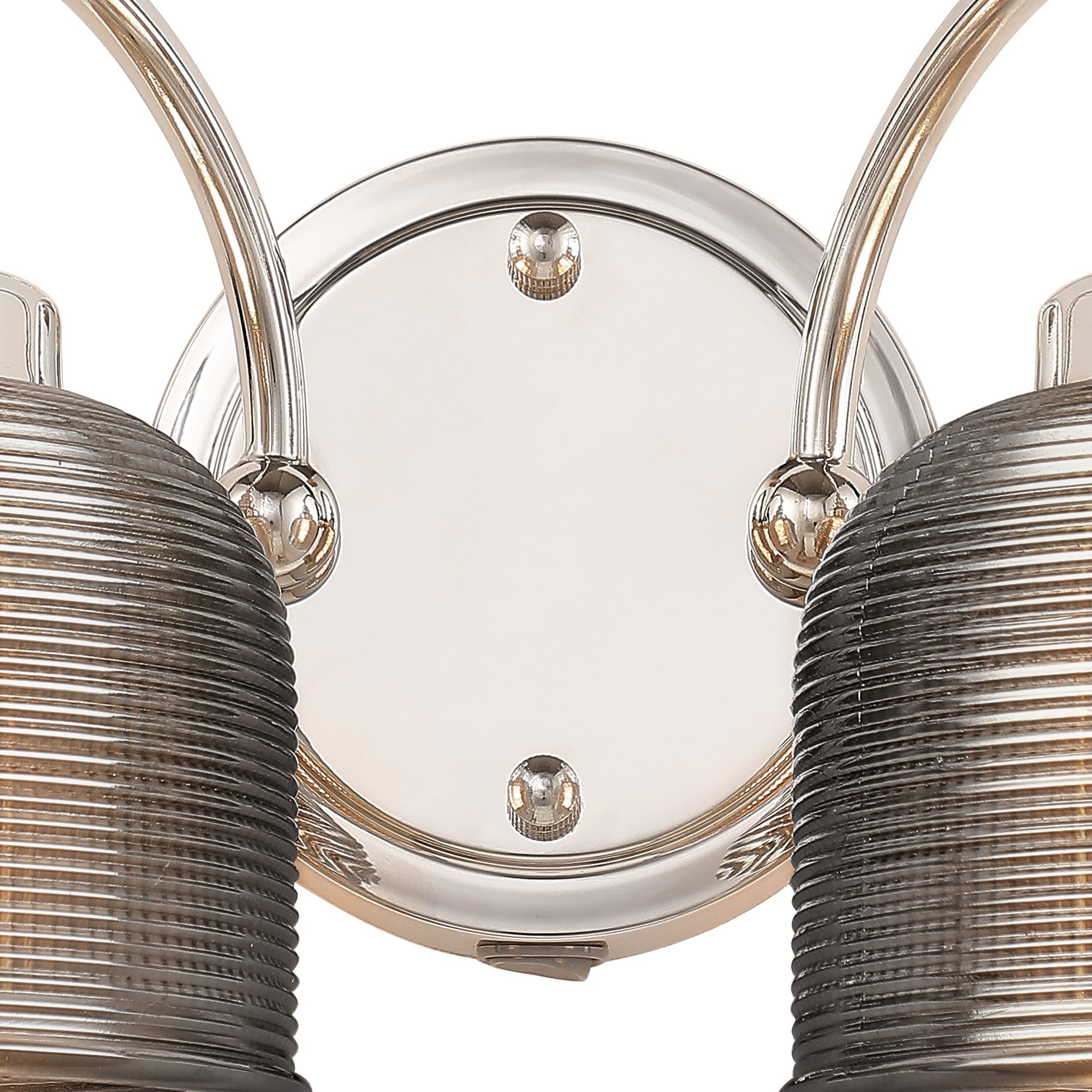 Luminosity Designs - Polished Nickel Sledmere Double Wall Light, Switched, 2 x E27, Glass Shade - Luminosity Designs Ltd