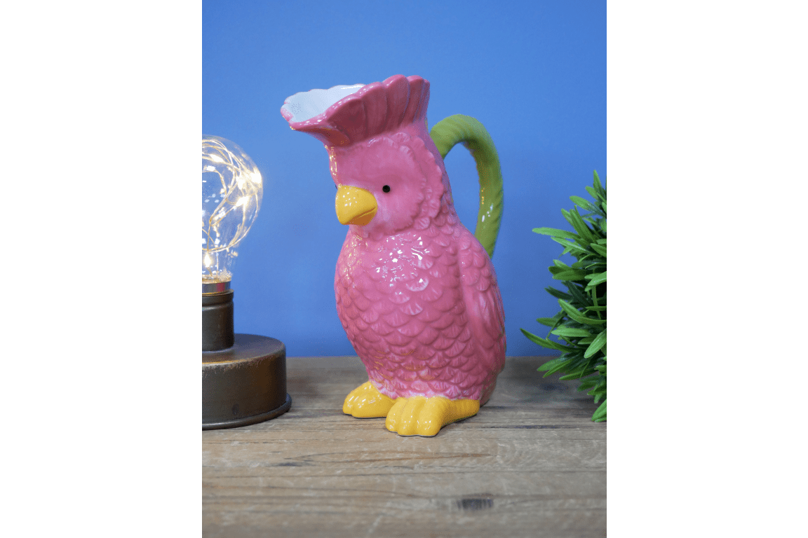 Luminosity Designs - Polly Parrot Tropical Themed China Jug - Luminosity Designs Ltd