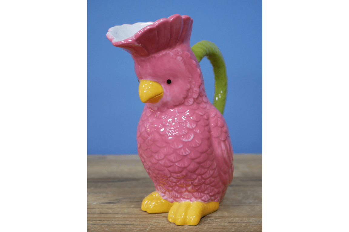 Luminosity Designs - Polly Parrot Tropical Themed China Jug - Luminosity Designs Ltd