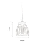 Oaks Lighting - Pori Small Non Electric Pendant Shade in Matt Black Metalwork With Wood Effect Detailing - Luminosity Designs Ltd