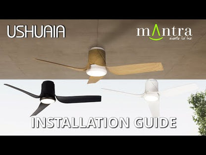 Mantra Ushuaia 133cm 30W LED Dimmable Ceiling Light With Built-In 35W DC Fan, 2700-5000K Remote & APP Control