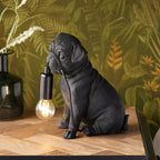 Endon - Pug Sculpture Table Lamp With Braided Cable and E14 Lamp holder (ENDON 107324 / 107325) - Luminosity Designs Ltd