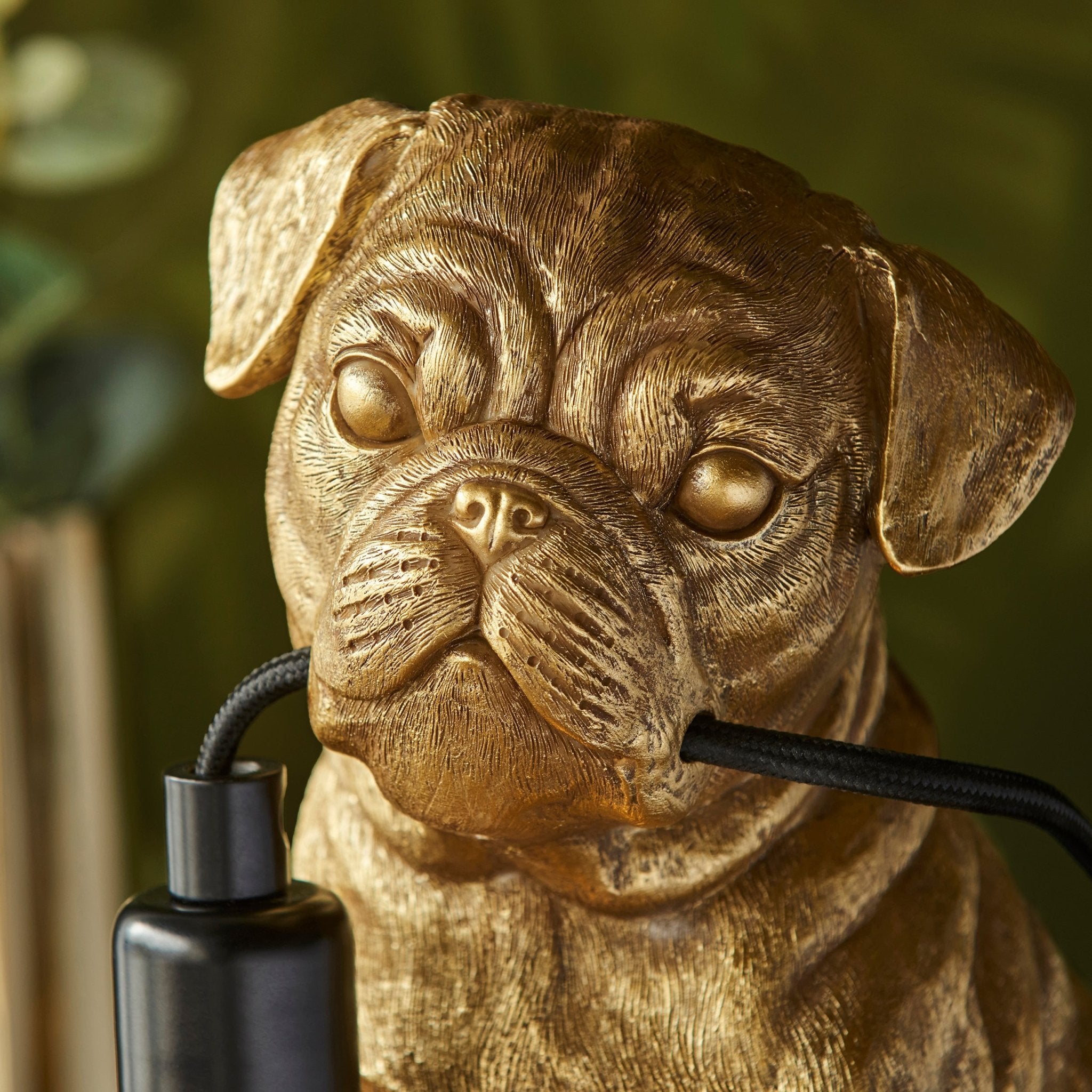 Endon - Pug Sculpture Table Lamp With Braided Cable and E14 Lamp holder (ENDON 107324 / 107325) - Luminosity Designs Ltd
