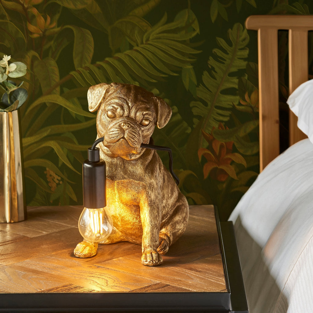 Endon - Pug Sculpture Table Lamp With Braided Cable and E14 Lamp holder (ENDON 107324 / 107325) - Luminosity Designs Ltd