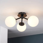 Endon - Pulsa 3 Light Semi Flush Modern Bathroom Ceiling Light, 3x G9 (Endon 93489) - Luminosity Designs Ltd