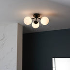 Endon - Pulsa 3 Light Semi Flush Modern Bathroom Ceiling Light, 3x G9 (Endon 93489) - Luminosity Designs Ltd