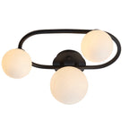 Endon - Pulsa 3 Light Semi Flush Modern Bathroom Ceiling Light, 3x G9 (Endon 93524) - Luminosity Designs Ltd