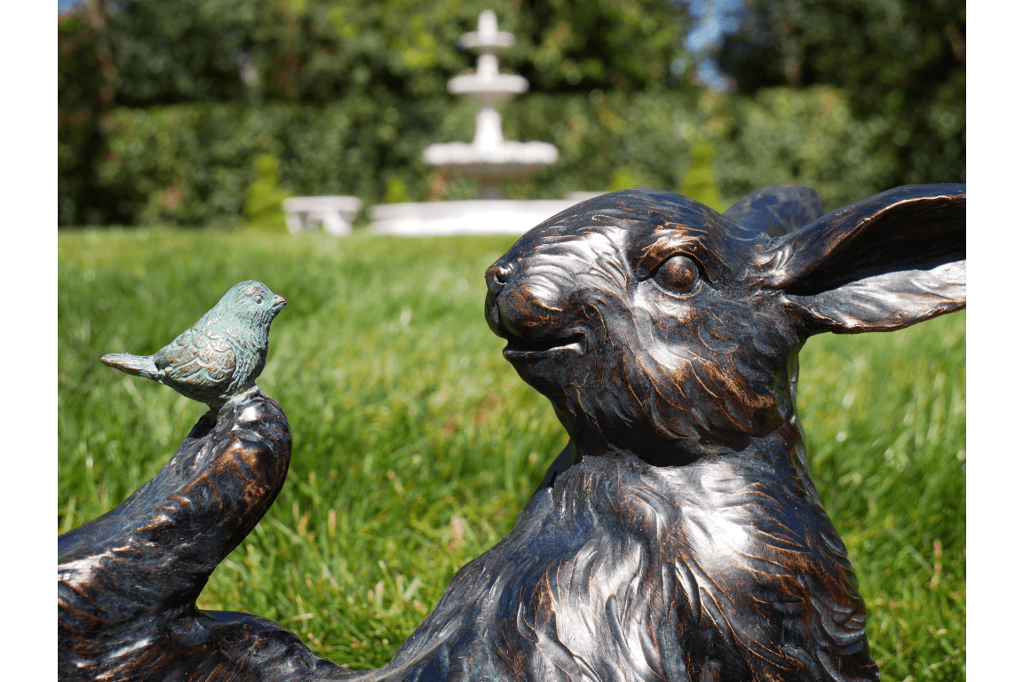 Luminosity Designs - Rabbit and Bird Figurine - Luminosity Designs Ltd