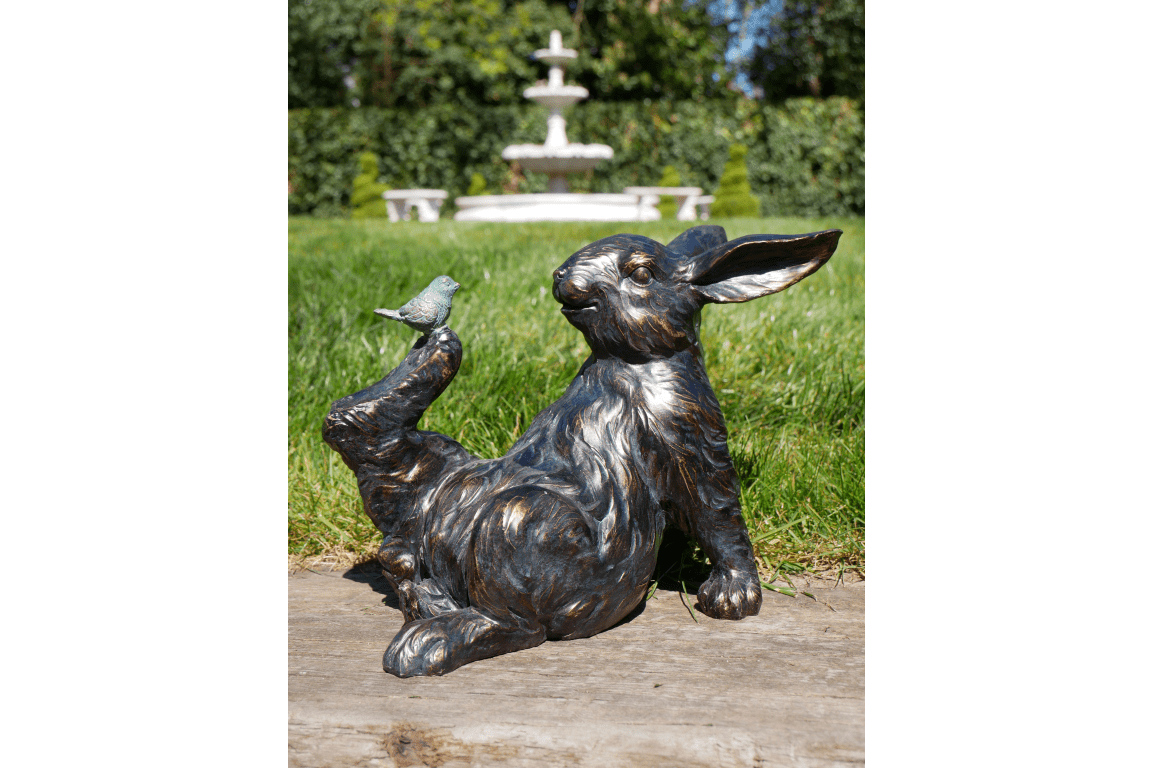Luminosity Designs - Rabbit and Bird Figurine - Luminosity Designs Ltd