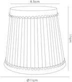 Diyas - Rada Clip - On Pleated Fabric Shade With Crystal Embellishments (Diyas ILS10641 / ILS10645) - Luminosity Designs Ltd