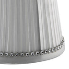 Diyas - Rada Clip - On Pleated Fabric Shade With Crystal Embellishments (Diyas ILS10641 / ILS10645) - Luminosity Designs Ltd
