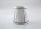 Diyas - Rada Clip - On Pleated Fabric Shade With Crystal Embellishments (Diyas ILS10641 / ILS10645) - Luminosity Designs Ltd
