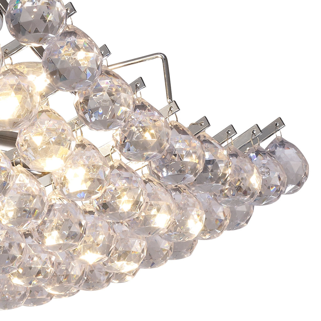Deco - Rayne Flush Square Square Ceiling Lamp With Acrylic Spheres - Luminosity Designs Ltd