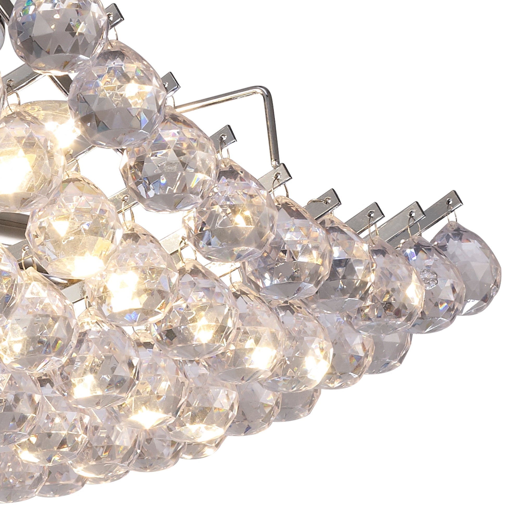 Deco - Rayne Flush Square Square Ceiling Lamp With Acrylic Spheres - Luminosity Designs Ltd