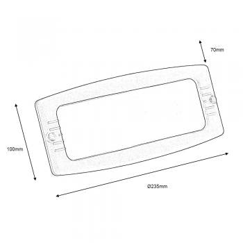 Oaks Lighting - Recessed Matt Black IP44 Brick Light With Opal Diffuser. 1x E27 - Luminosity Designs Ltd
