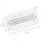 Recessed Matt Black IP44 Rated Brick Light with Slatted Grill and Opal Diffuser . 1 x E27 - Luminosity Designs Ltd