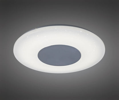 Reef 55cm 60W Tuneable White 3000K-6500K, 4200lm, Dimmable Flush Fitting With Remote Control