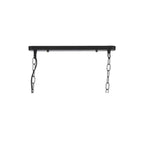 Oaks Lighting - Riga 4 Light Bar Pendant with Metal Framework and Clear Glass Panels - Luminosity Designs Ltd