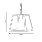 Oaks Lighting - Riga Pendant with Metal Framework and Clear Glass Panels - Luminosity Designs Ltd