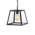 Oaks Lighting - Riga Pendant with Metal Framework and Clear Glass Panels - Luminosity Designs Ltd