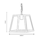 Oaks Lighting - Riga Single Pendant Lantern in Copper with Clear Glass - Luminosity Designs Ltd