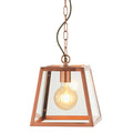 Oaks Lighting - Riga Single Pendant Lantern in Copper with Clear Glass - Luminosity Designs Ltd