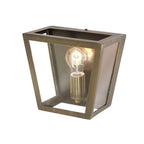 Oaks Lighting - Riga Wall Light with Metal Framework and Clear Glass Panels, 1x E27 - Luminosity Designs Ltd